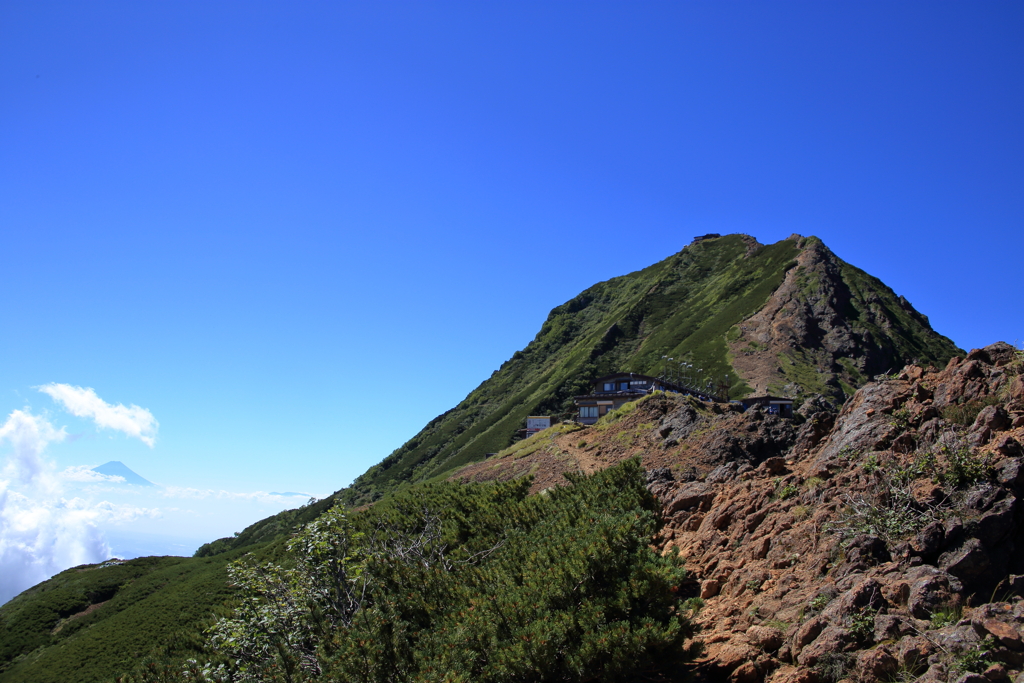 赤岳と富士山