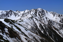 木曽駒ケ岳への稜線