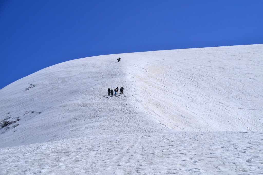 あと少しで山頂