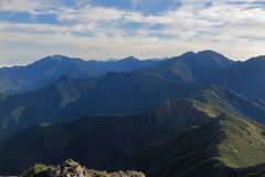 南アルプス北部の山並み