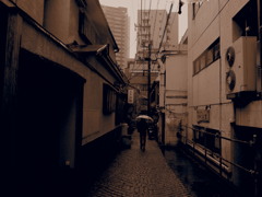 雨の神楽坂