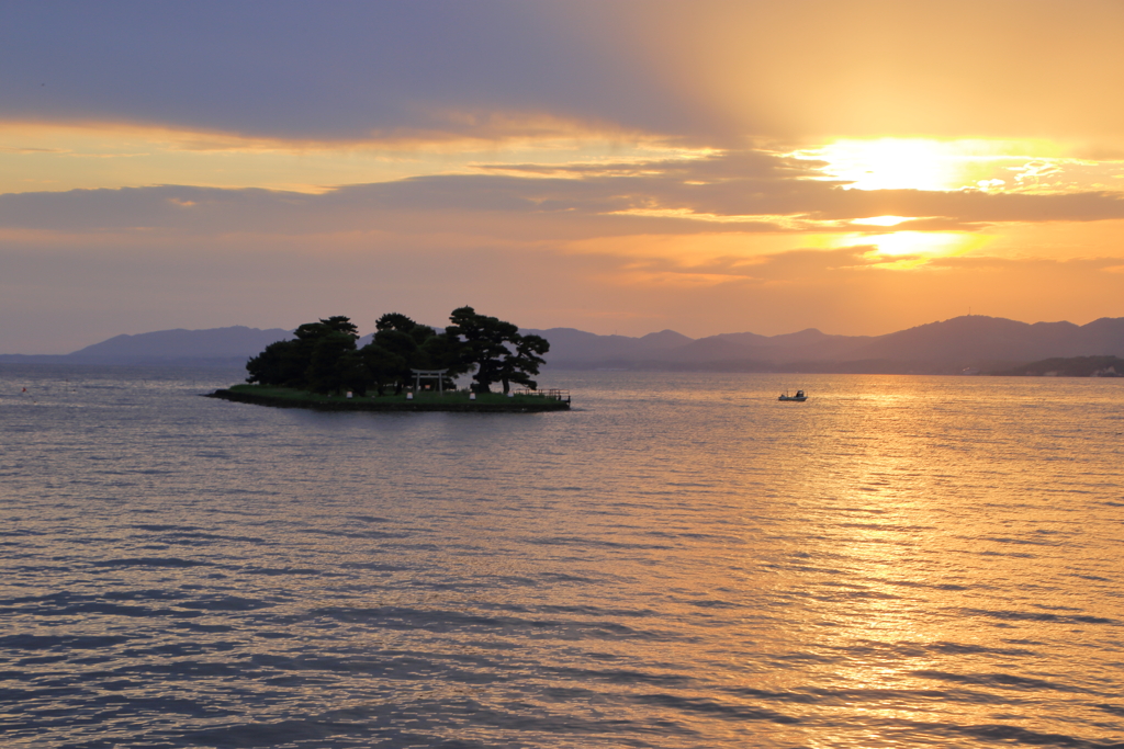 宍道湖の夕陽