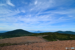 遥かに見える磐梯山