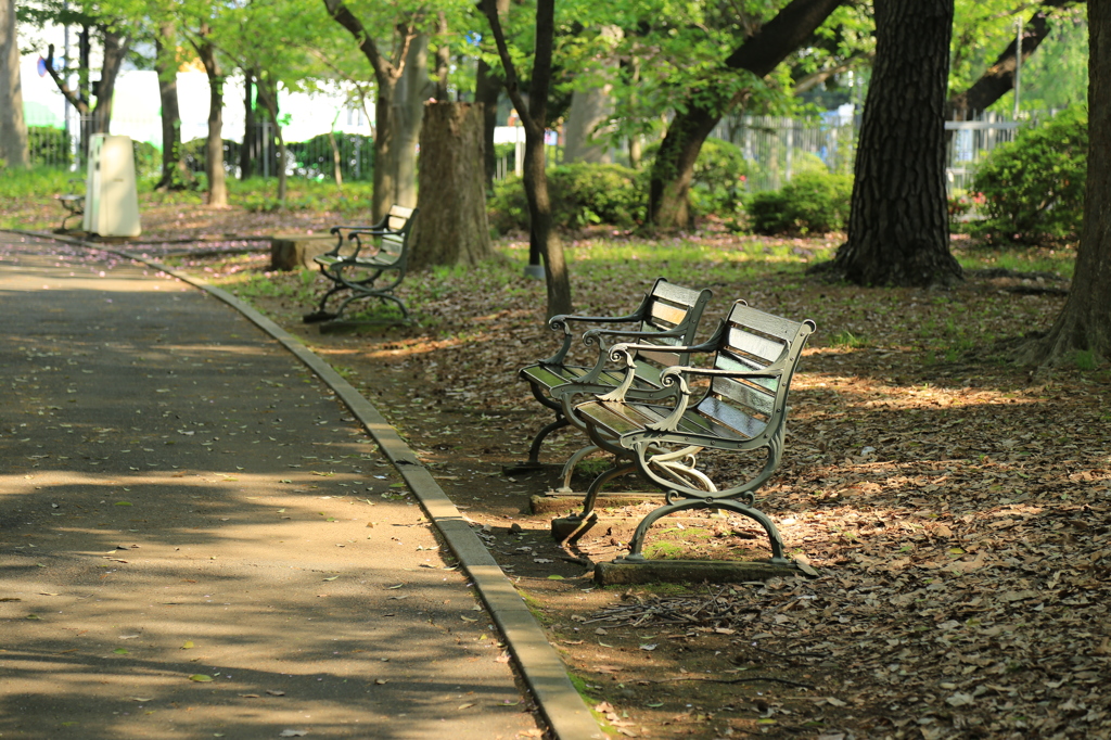 公園のベンチ