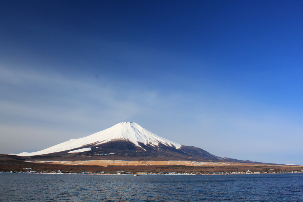 山中湖畔からの富士山