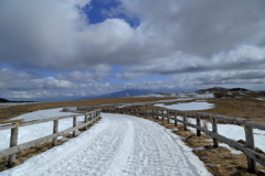 雪のハイキング