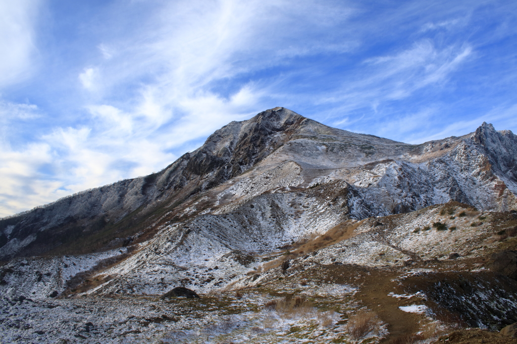 冬が始まった磐梯山