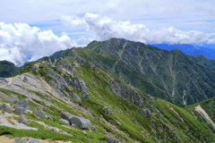 空木岳山頂から