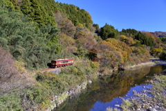秋のわたらせ渓谷鉄道
