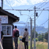北アルプスが見える駅