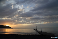 原岡海岸の夕景