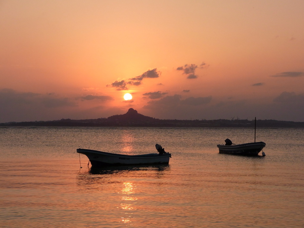 伊江島の夕暮れ