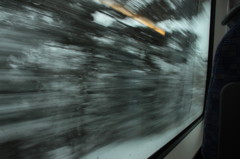 雪の車窓