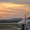 羽田空港から富士山が！