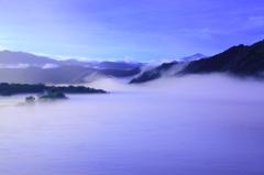 四万十川の日没