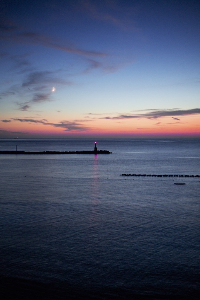 夕日海