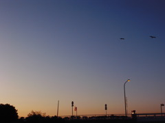 夏の終わりの夕空