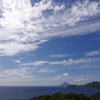 錦江湾と秋の空