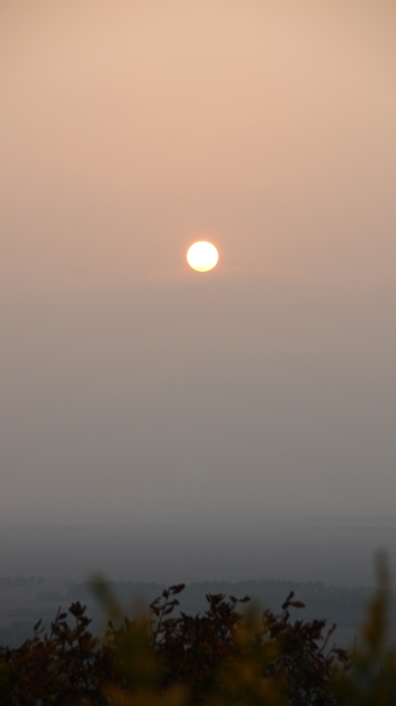 釧路湿原の夕日