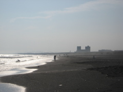 辻堂海岸から見る茅ヶ崎海岸