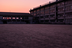 運動会の日の夕暮れ