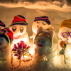 雪だるま祭り　雪だるまの一家