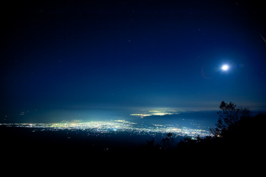 新富士五合目からの夜景（南西方向）