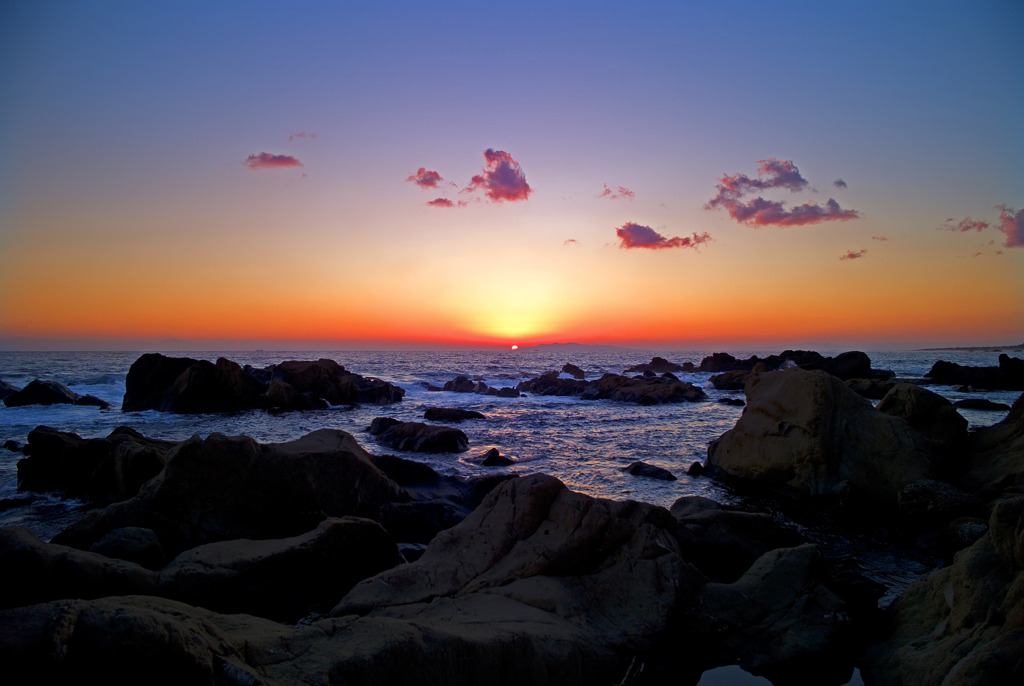 野島崎の夕日