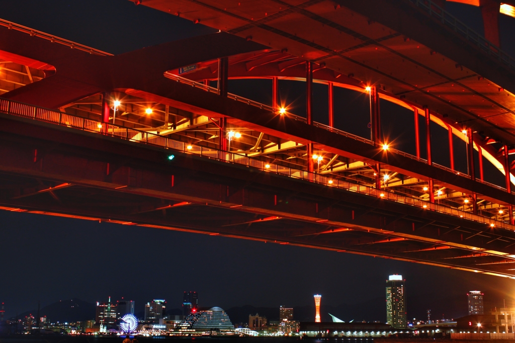 神戸港の夜景