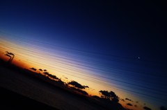 初日の出を待ちながら。