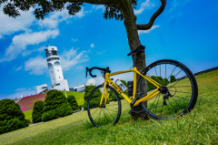 青空と自転車