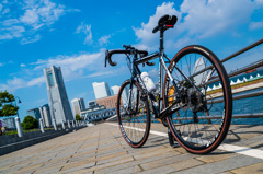 ランドマークと自転車