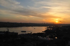 夕焼けのイスタンブール