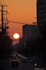 夕日が沈む頃