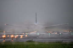 雨中の出発１