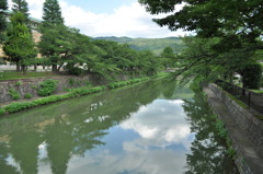 川面に写る空