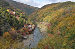 保津峡の色合い