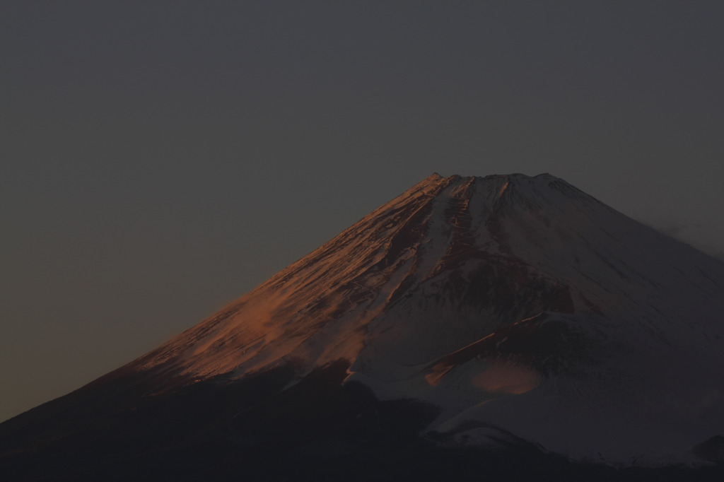 夕映えの冨士