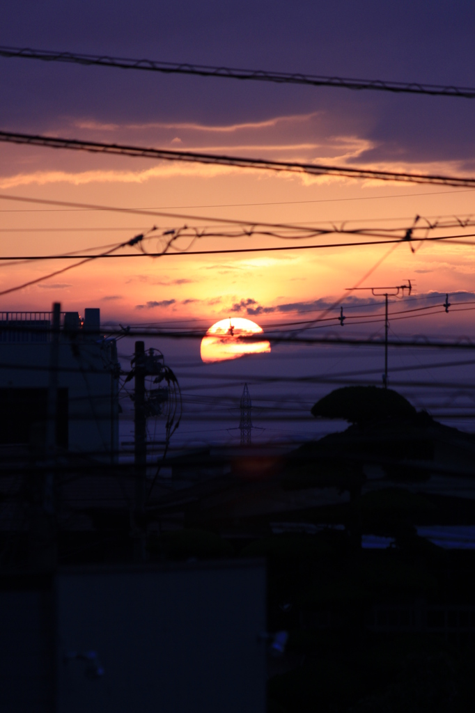 夕日