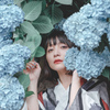紫陽花の彩度抜き