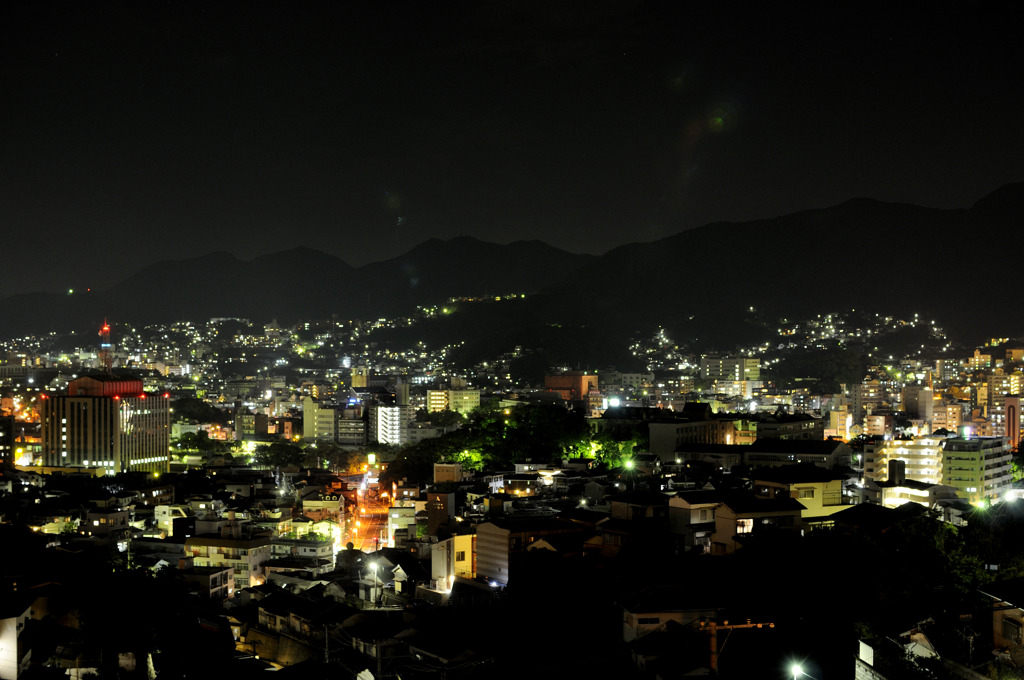 ハイパーモールメルクス長崎から見た夜景