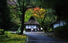 茅葺きの小屋