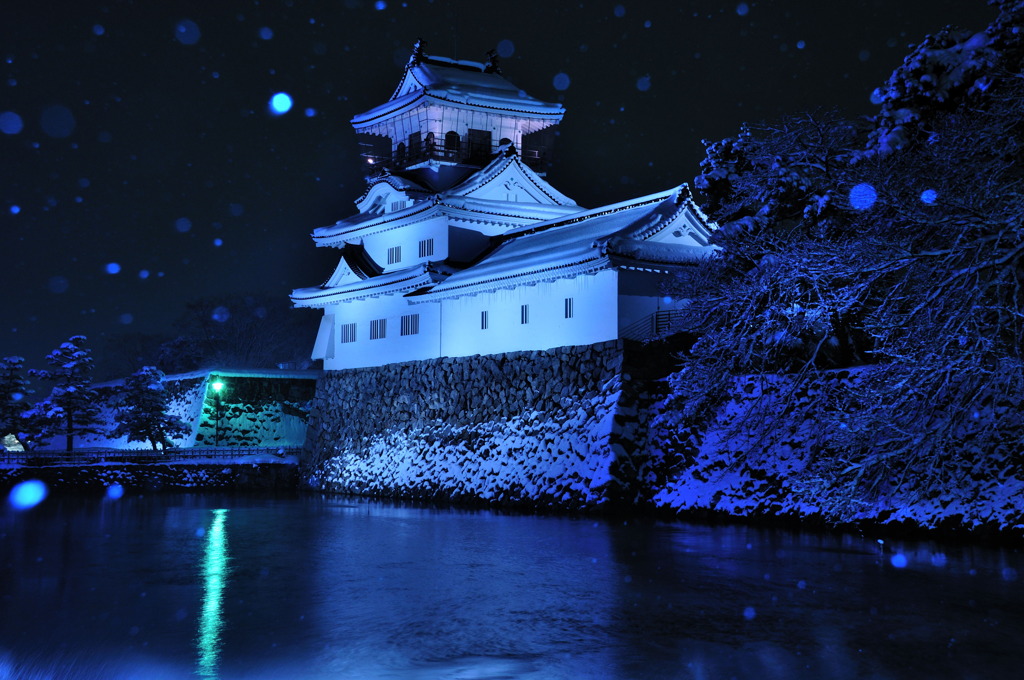 富山に佇む城