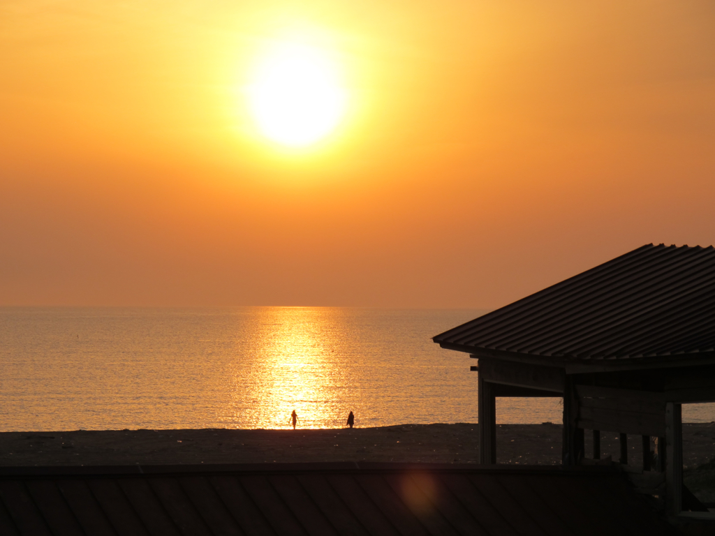 浜田浜夕景