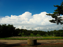 積乱雲、横切る
