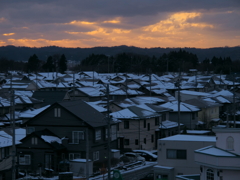 初冠雪の町