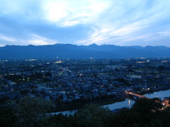 安曇野の日没