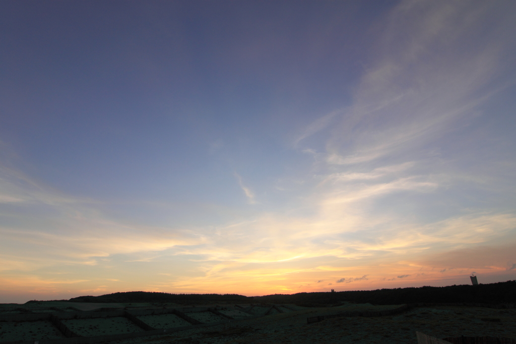 砂丘の夕焼け