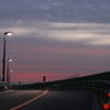 夕焼けとカーブ