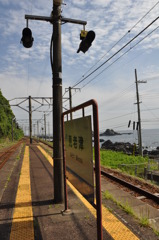 海の見える無人駅